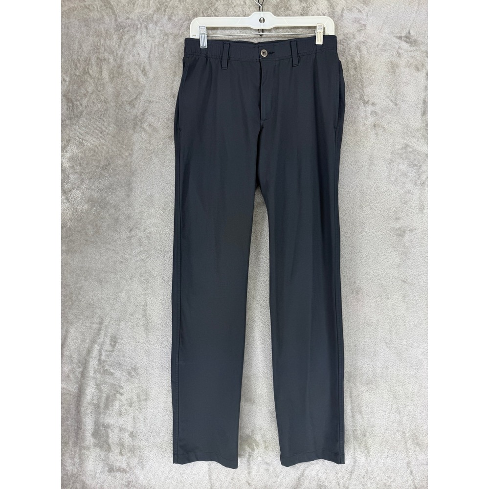 Under Armour Golf Pants Mens 30/34 Black Breathable 1377300 Stretch EUC